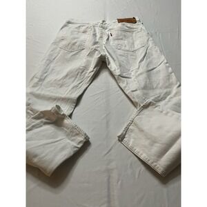 Men's Levi's 501 White Cotton Button Fly Straight Leg Jeans 34x32
